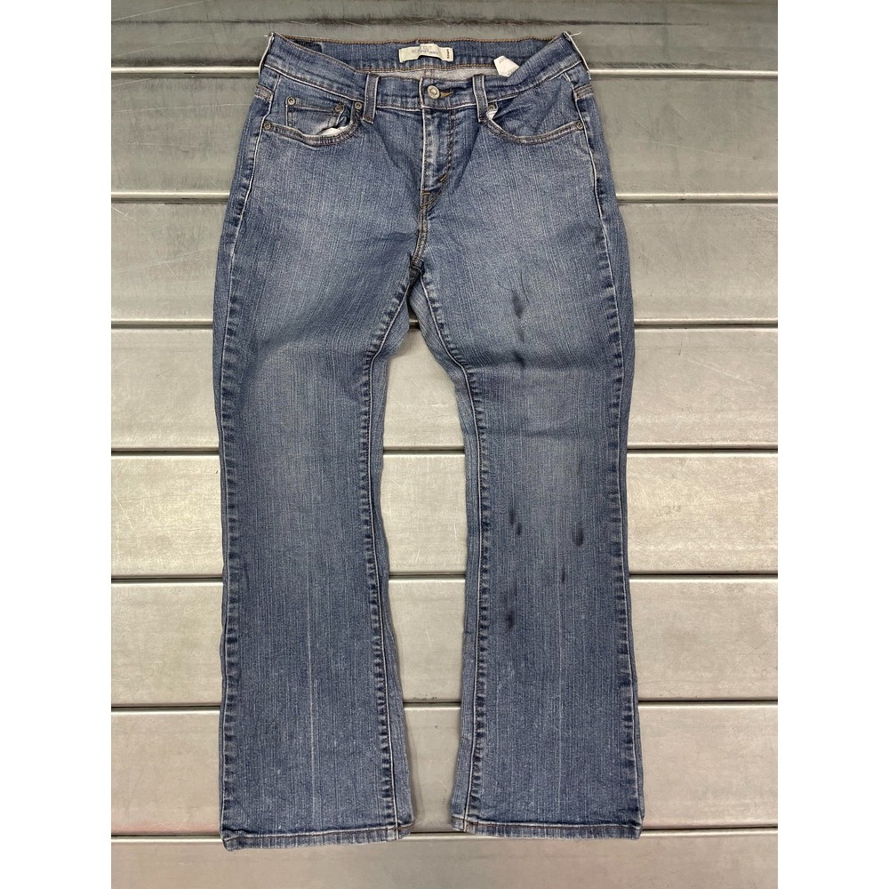 VTG Levis 515 Jeans Womens Size 4 Short 28X29 Blue Light Wash Denim Boot Cut